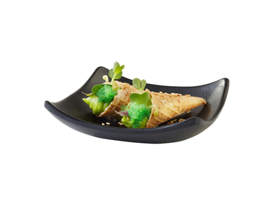 Melamine bowl Zen 10.5x10.5 black