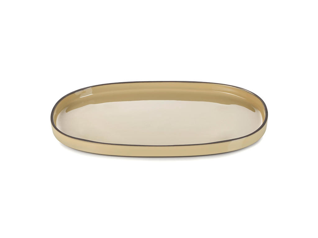 Plate Oval 35.5x22 cm Beige Character