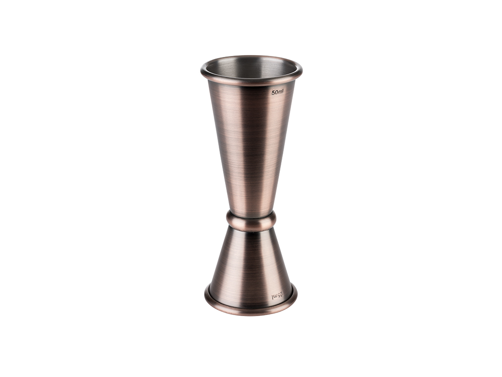 Measuring Cup Double 2.5/5 cl brushed copper