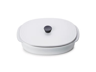 Dish with lid 26x18.5 cm White Caractere Culinaire