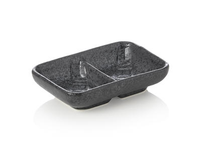 Dip Bowl in Porcelain Black Size 11x7.5x2.5cm