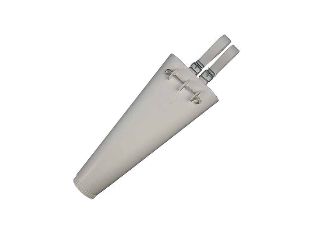 Knife sheath, plastic, 4 compartments, white