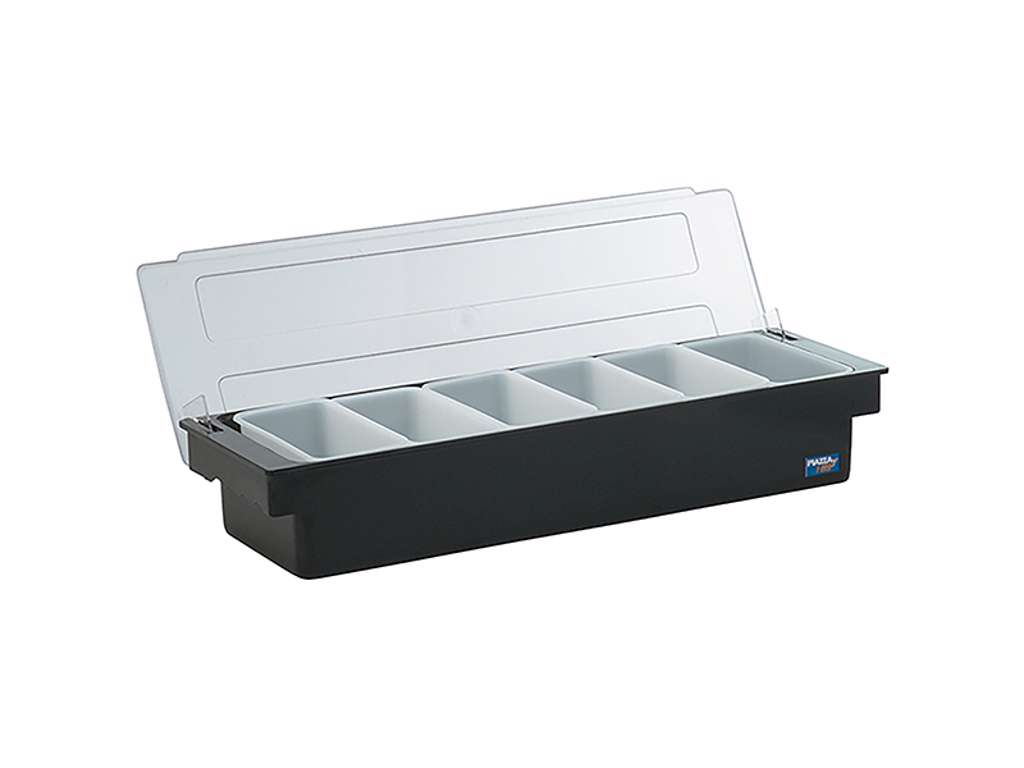 Cocktail dispenser black plastic 6 Cruet