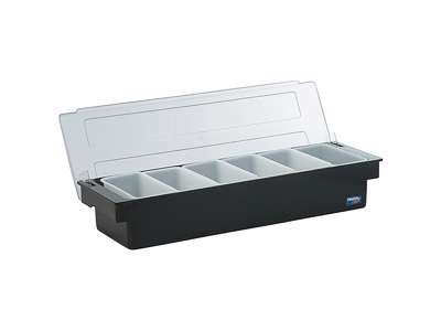 Cocktail dispenser black plastic 6 Cruet