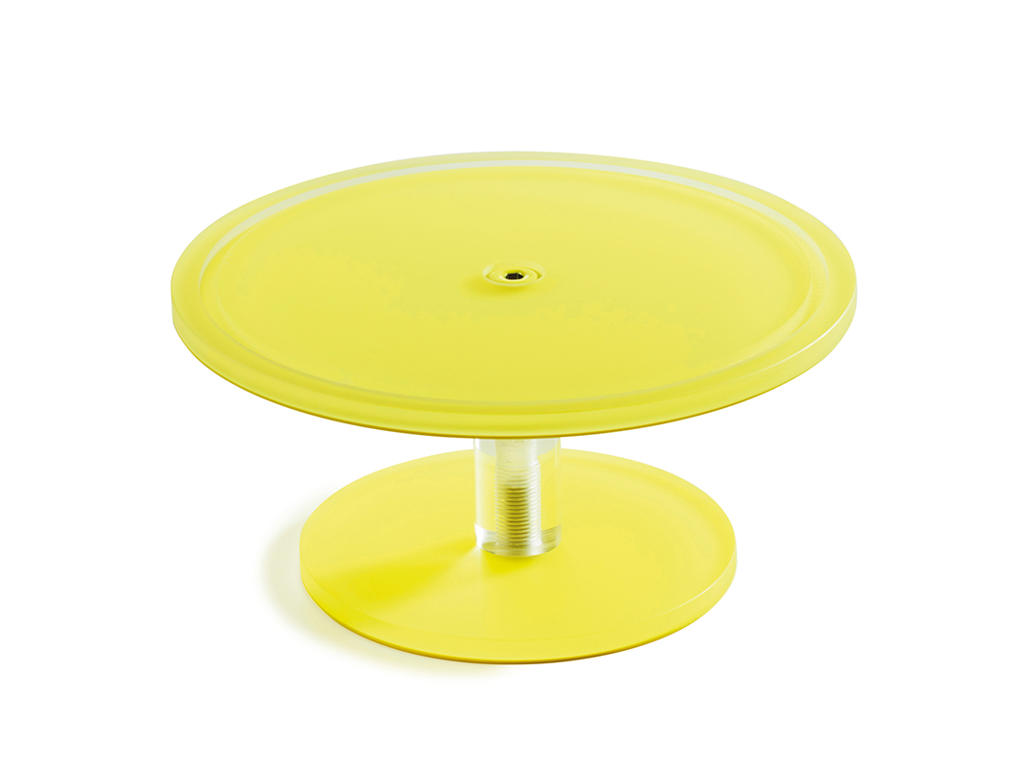 Cake stand on foot 30 cm Yellow Mealplak