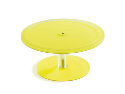 Cake stand on foot 30 cm Yellow Mealplak
