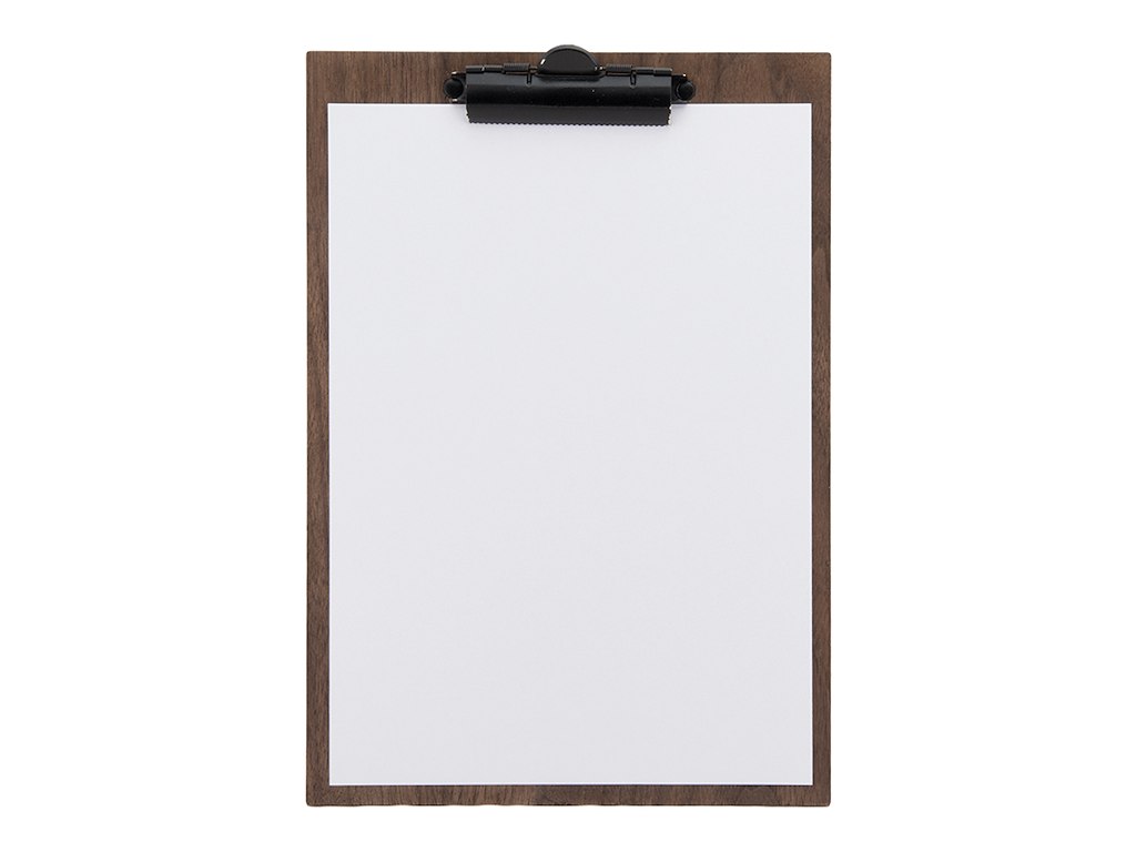 Menu Card Sign Clip Walnut A4