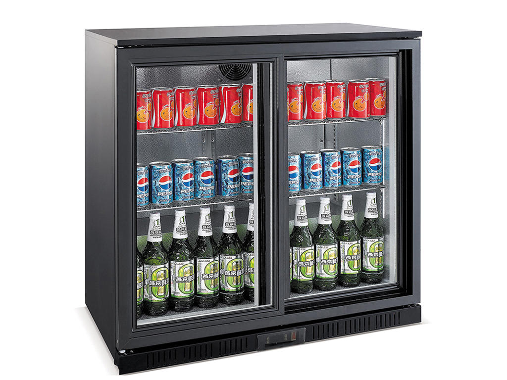 Back Bar 2 sliding doors black