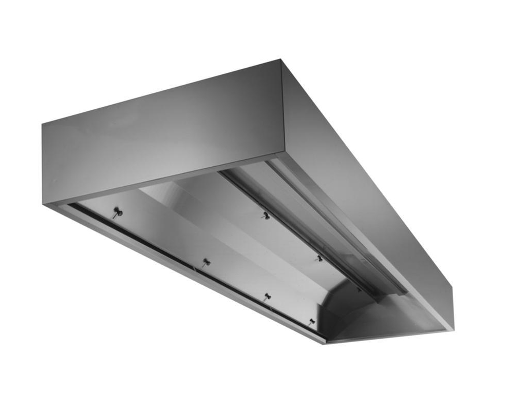 Extractor hood 2000x1200 mm wall with condensation cover