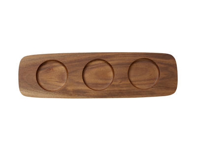 Artesano Wooden Tray for 3 Small Bowls