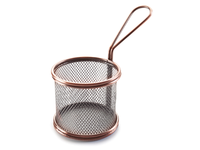 Frying basket Mini round Ø9 cm Copper