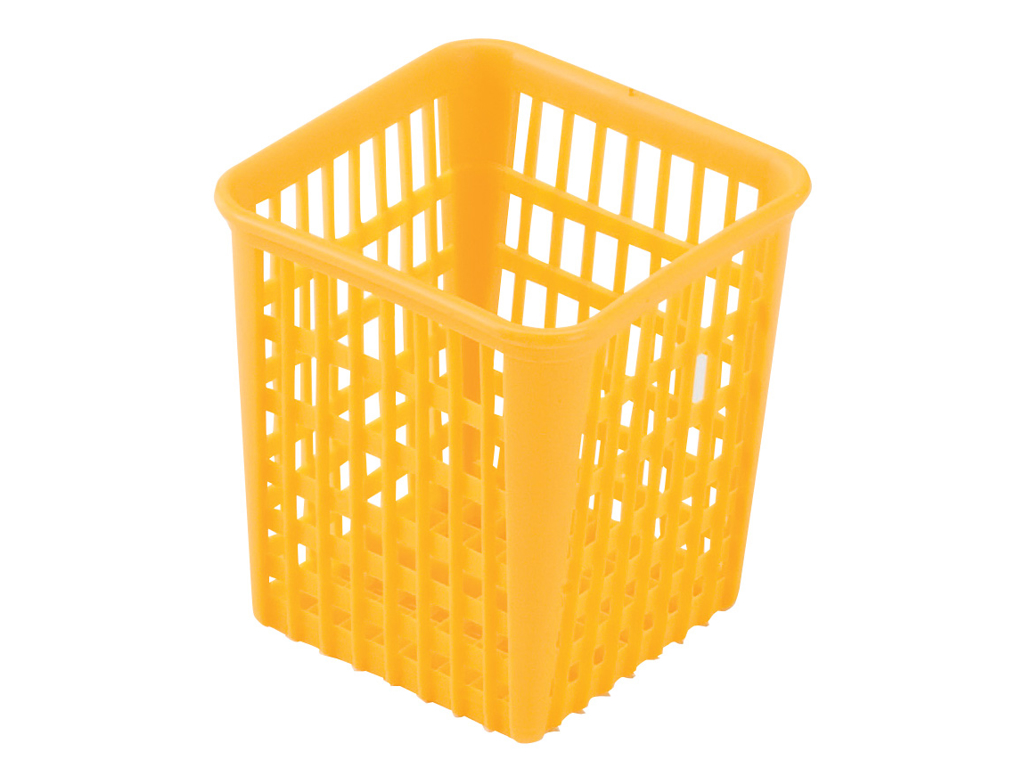 Cutlery basket 11x11x15 cm yellow 1 pcs