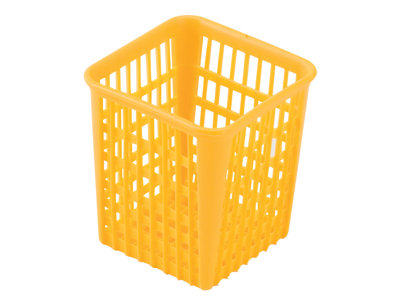 Cutlery basket 11x11x15 cm yellow 1 pcs