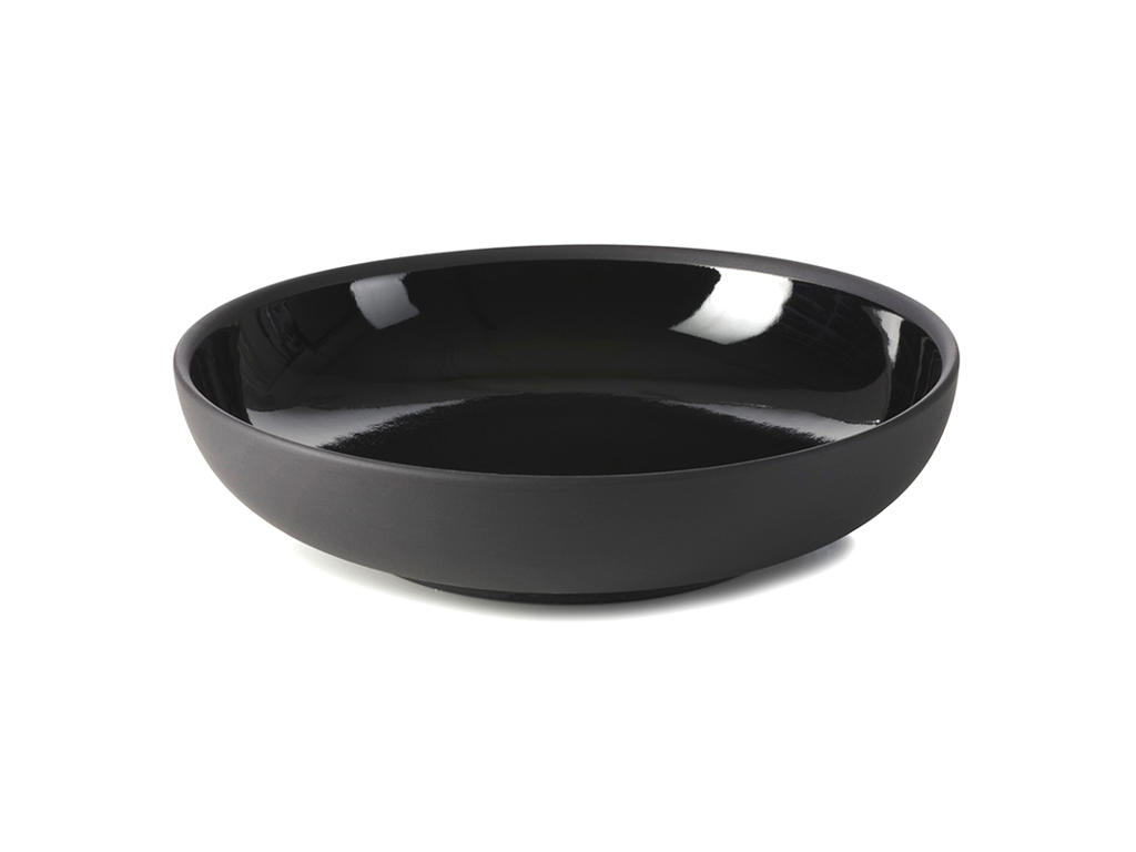 Plate Ø17.5 cm Glossy Black Solid