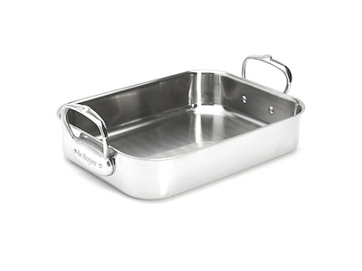 De Buyer Affinity oven roasting pan in stainless steel, 35x25 cm
