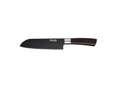 Santoku knife, 17.5 cm, Senjen Black