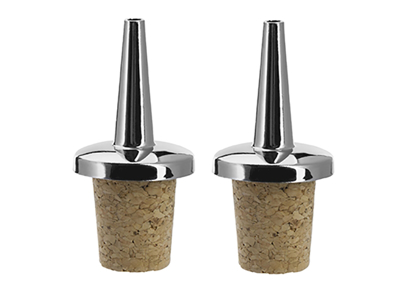 Pouring plug Silver/Cork with thin stream 2 pcs