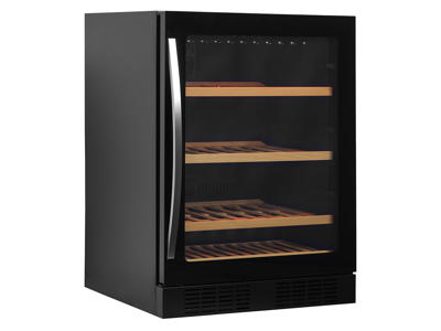 Wine cooler 48 bottles 1 zone 4 shelves Black