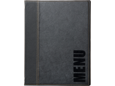 Menu card A4 black 1 display/4 page Trendy