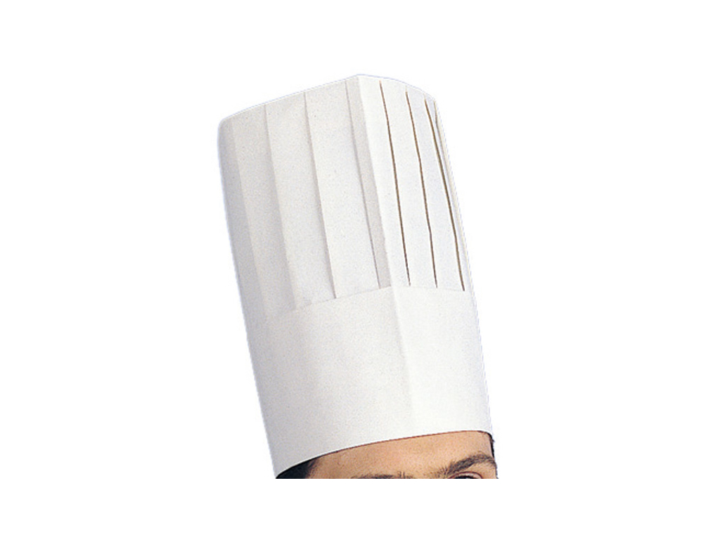 Chef's hat, high model per 10 pcs 25cm
