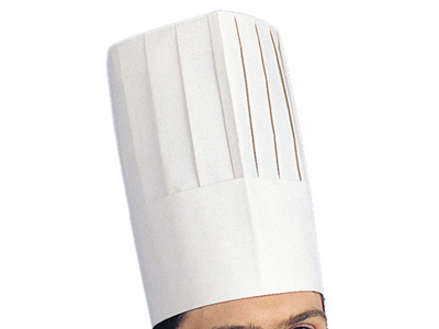 Chef's hat, high model per 10 pcs 25cm