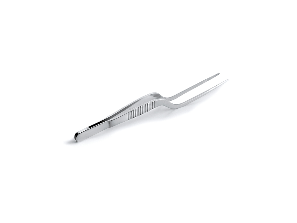 Tweezers with bend, 16 cm