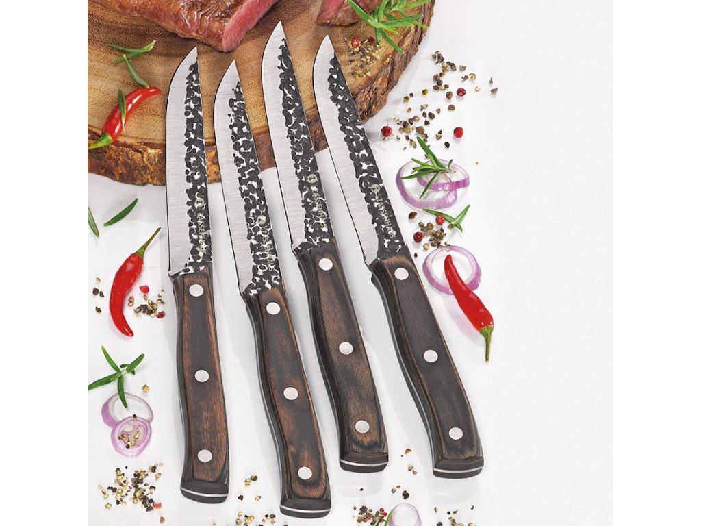 Steak knives 4 pcs, Packing wood HUNTER