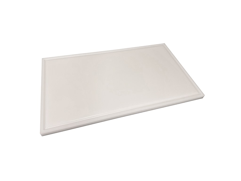 Cutting Board with Polyd White Size 70x40x2.5cm with Groove