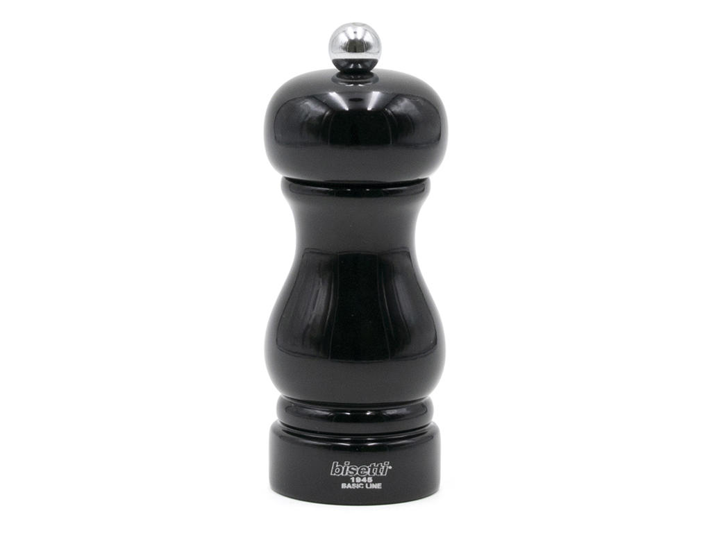 Salt grinder 13 cm Black lacquer Bisetti