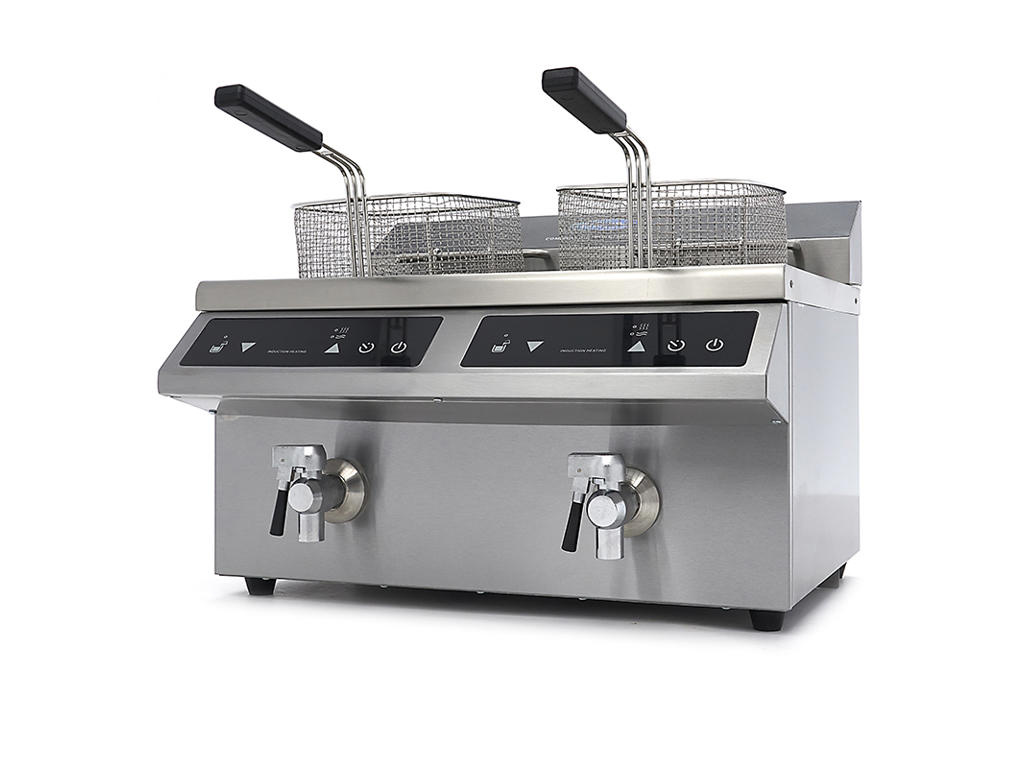 Maxima Double Induction Fryer 2x8 L with Tap Valve