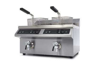 Maxima Double Induction Fryer 2x8 L with Tap Valve