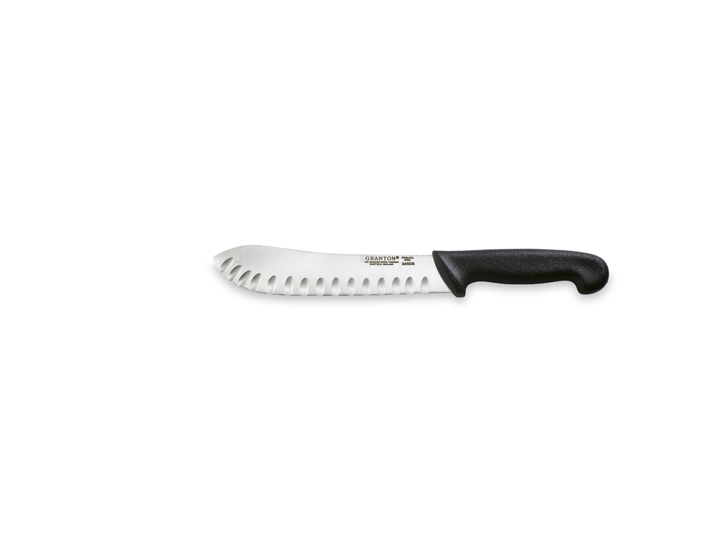 Cutting knife, 21 cm, Granton, Black, with air blade