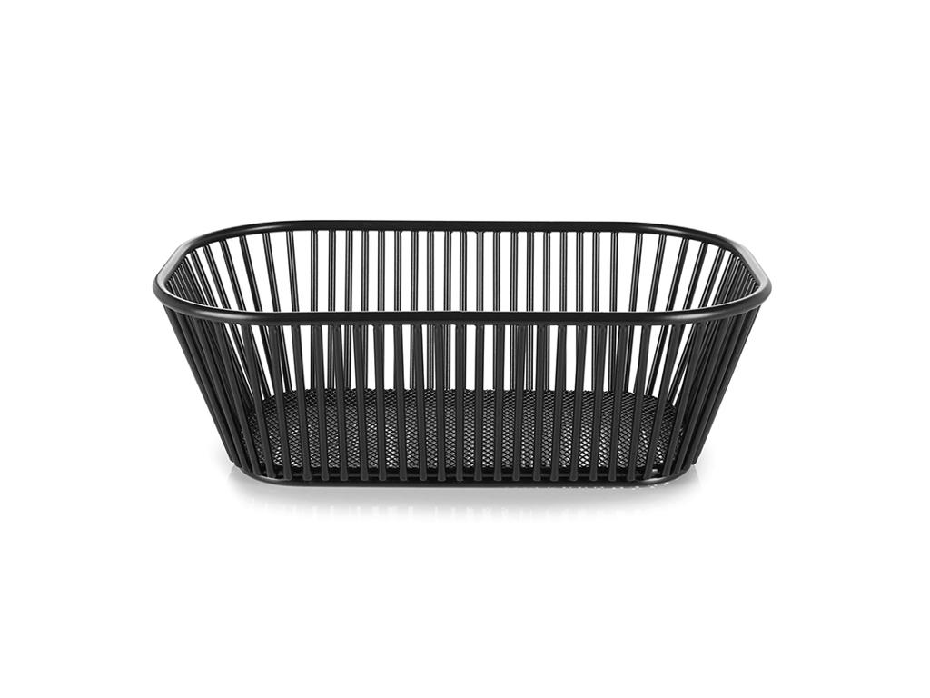 Bread Basket Rectangular 29x18 cm Black metal Inspired By