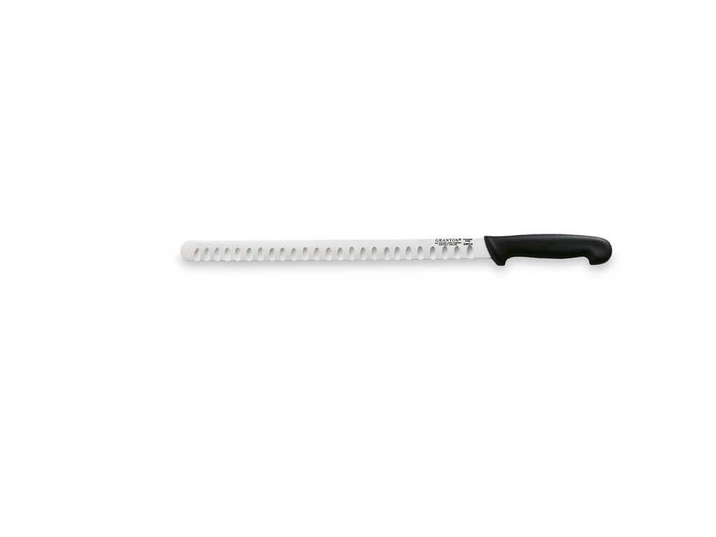 Salmon knife, 36 cm, Granton, Black, with air blade