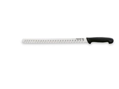 Salmon knife, 36 cm, Granton, Black, with air blade