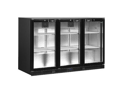 Backbar 3 doors Black 278ltr