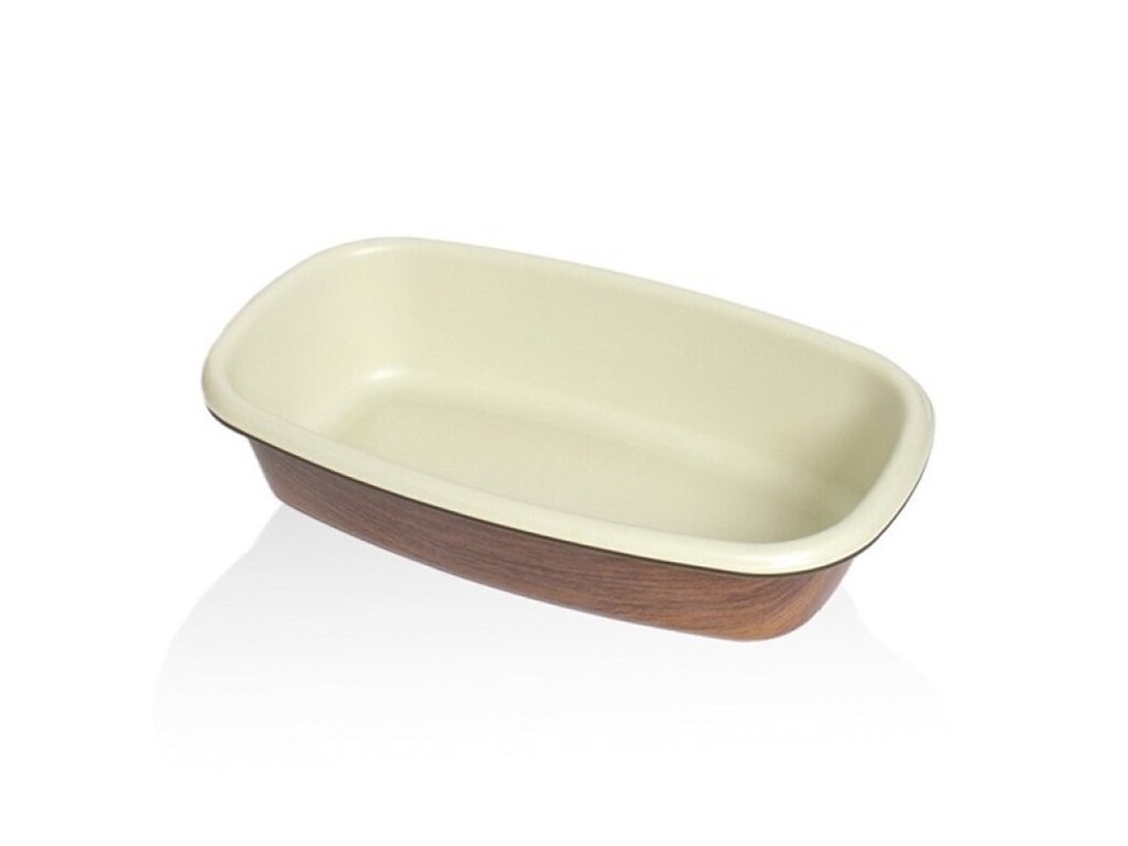 Tray Snack 16x27 cm Wood look/White