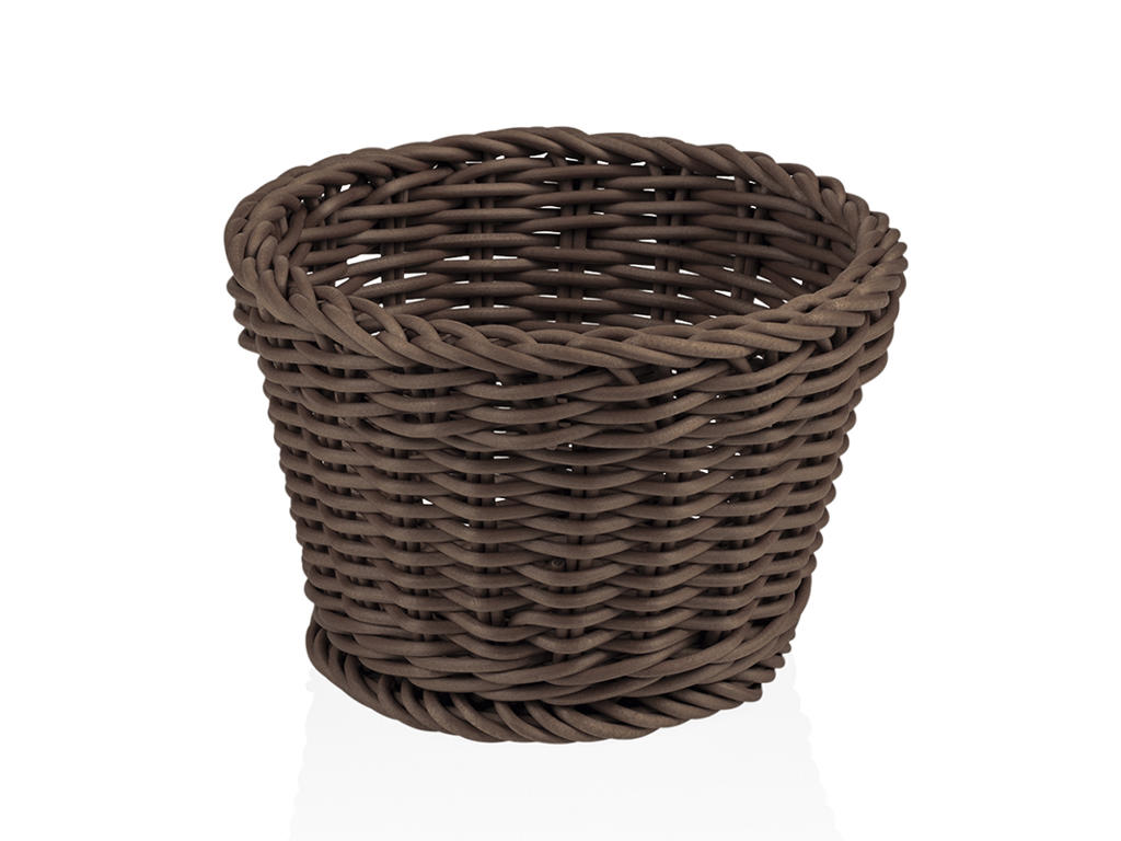 Bread basket Brown Ø13 cm H10 cm Weaver Pro