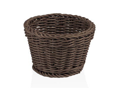 Bread basket Brown Ø13 cm H10 cm Weaver Pro