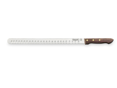 Salmon knife, 36 cm, Granton, Wooden handle, with air blade