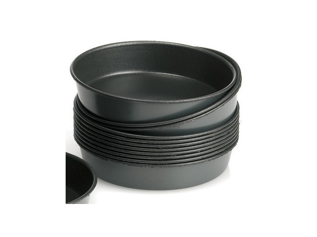 Form round Ø 10 cm H:2 cm non-stick 12 pcs