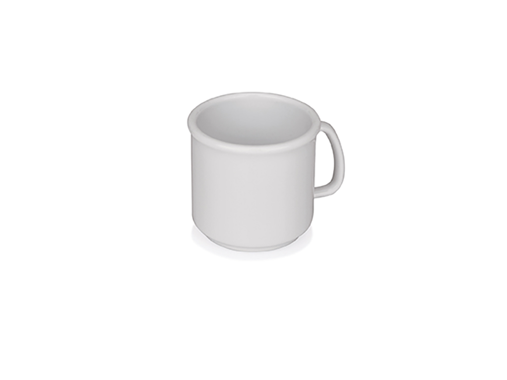 White mug stackable 0.30 cl Break-resistant