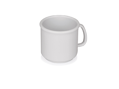 White mug stackable 0.30 cl Break-resistant