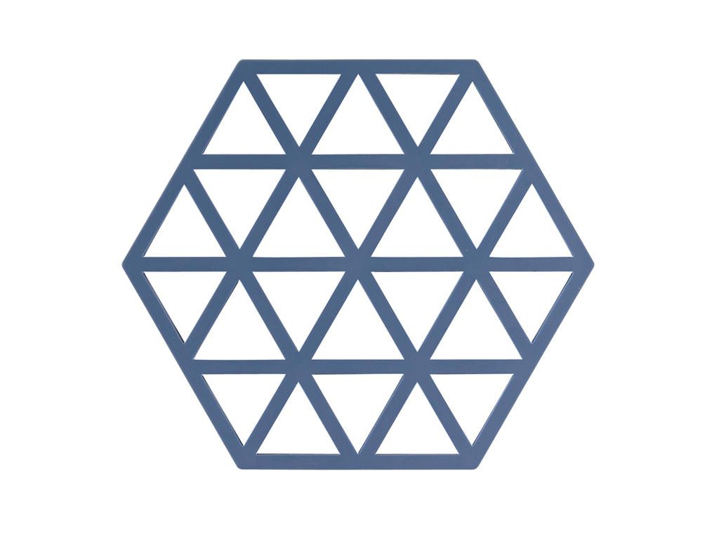 Table mat Zone Triangles 16x14 cm Blue