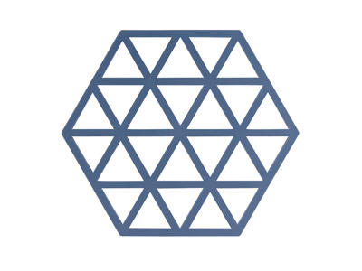 Table mat Zone Triangles 16x14 cm Blue