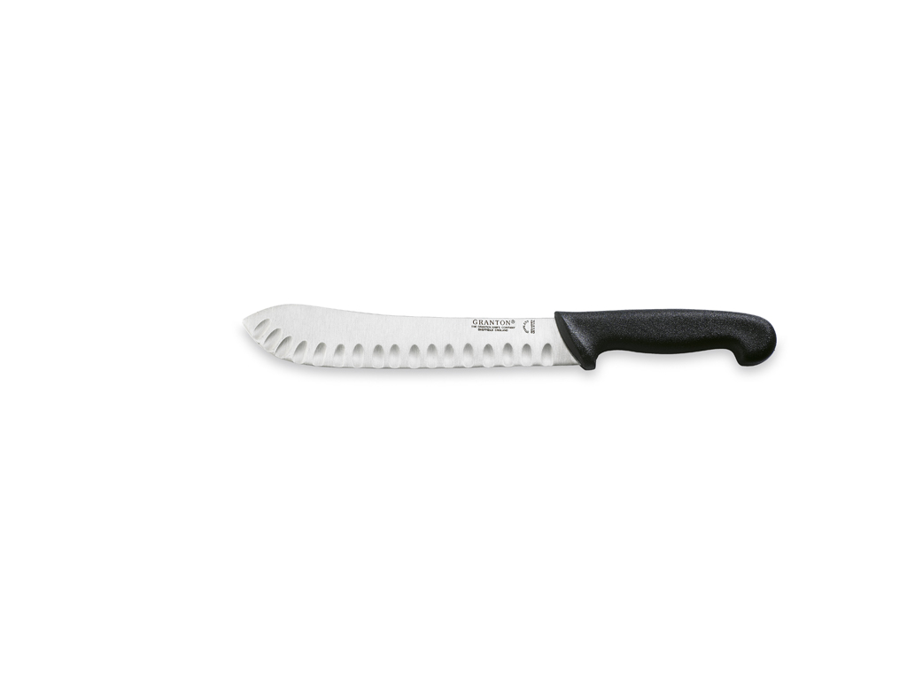 Cutting knife, 23 cm, Granton, Black, with air cut