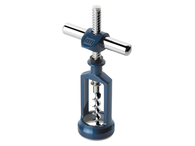 Wing corkscrew with screw handle blue BOJ