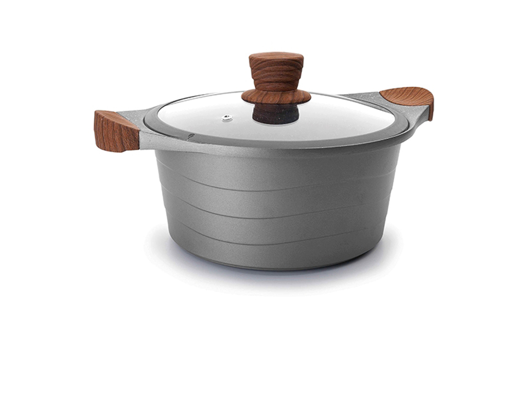 Pot alu with wooden handle 4 ltr