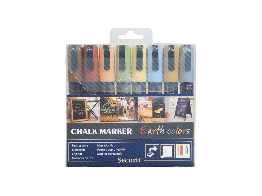 Marker 8 pcs assorted colors 2-6 mm for board