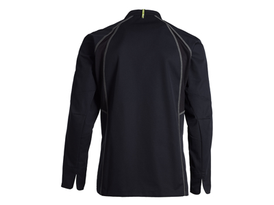 Chef jacket black w/gray flatlock S
